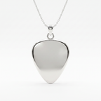 Wave Lines Guitar Pick Holder Pendant – Silver