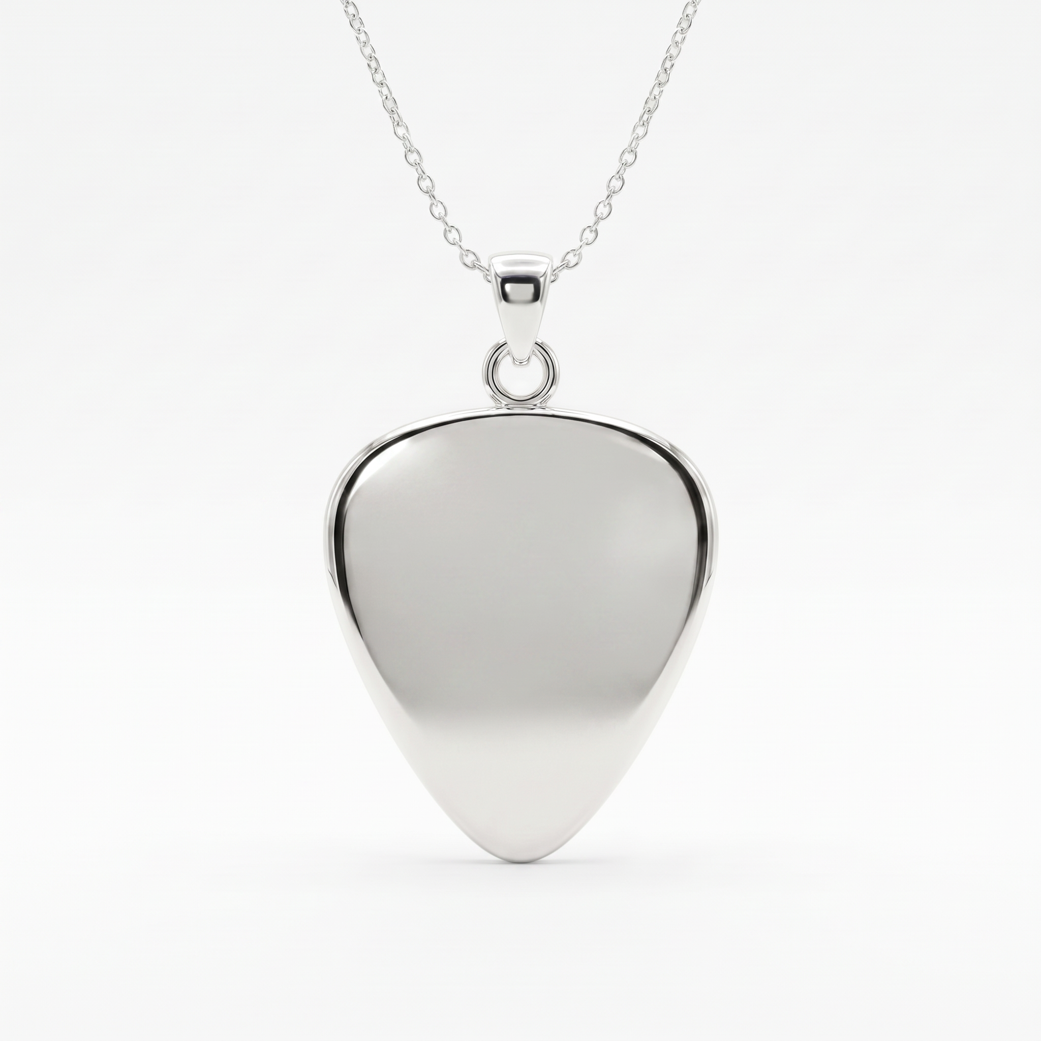 Wave Lines Guitar Pick Holder Pendant – Silver