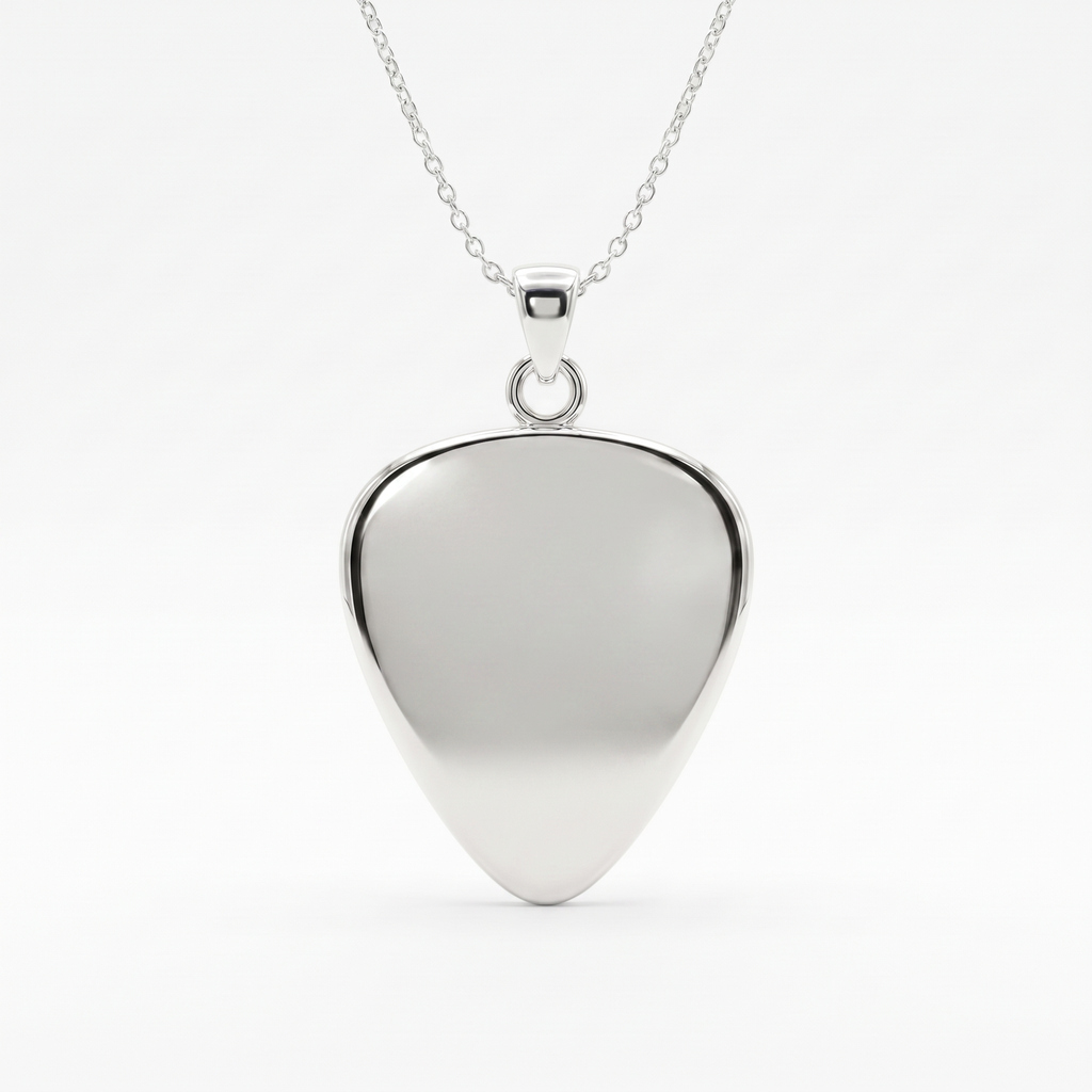 Star Cut-Out Guitar Pick Holder Pendant – Silver