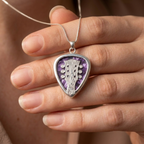 Guitar Neck Guitar Pick Holder Pendant – Silver