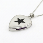 Star Cut-Out Guitar Pick Holder Pendant – Silver