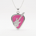 Electric Guitar Pick Holder Pendant – Silver