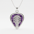 Guitar Neck Guitar Pick Holder Pendant – Silver