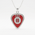 Guitar Sound Hole Pick Holder Pendant – Silver