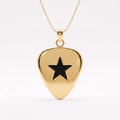 Star Cut-Out Guitar Pick Holder Pendant – Gold