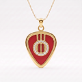 Guitar Sound Hole Pick Holder Pendant – Gold