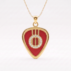 Guitar Sound Hole Pick Holder Pendant – Gold