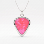 Original Guitar Pick Holder Pendant – Rhodium Silver