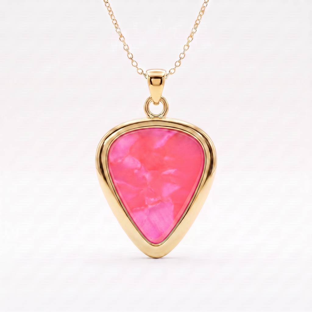 Original Guitar Pick Holder Pendant – Gold
