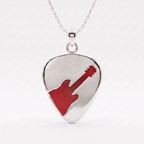 Electric Guitar cut out Guitar Pick Holder Pendant