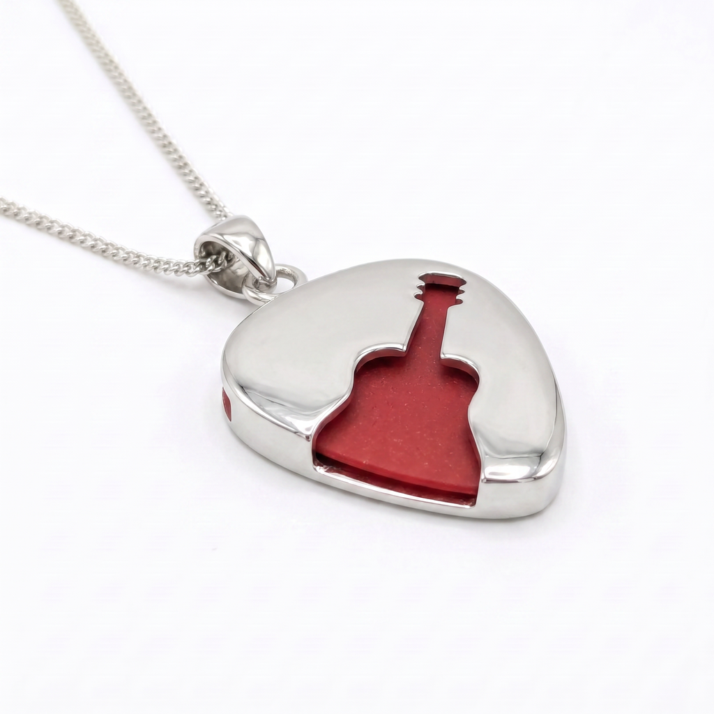 Classic Guitar cut out Guitar Pick Holder Pendant