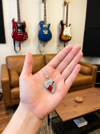 Electric Guitar cut out Guitar Pick Holder Pendant