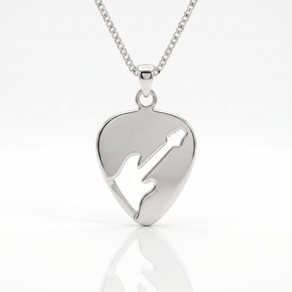 Electric Guitar cut out Guitar Pick Holder Pendant