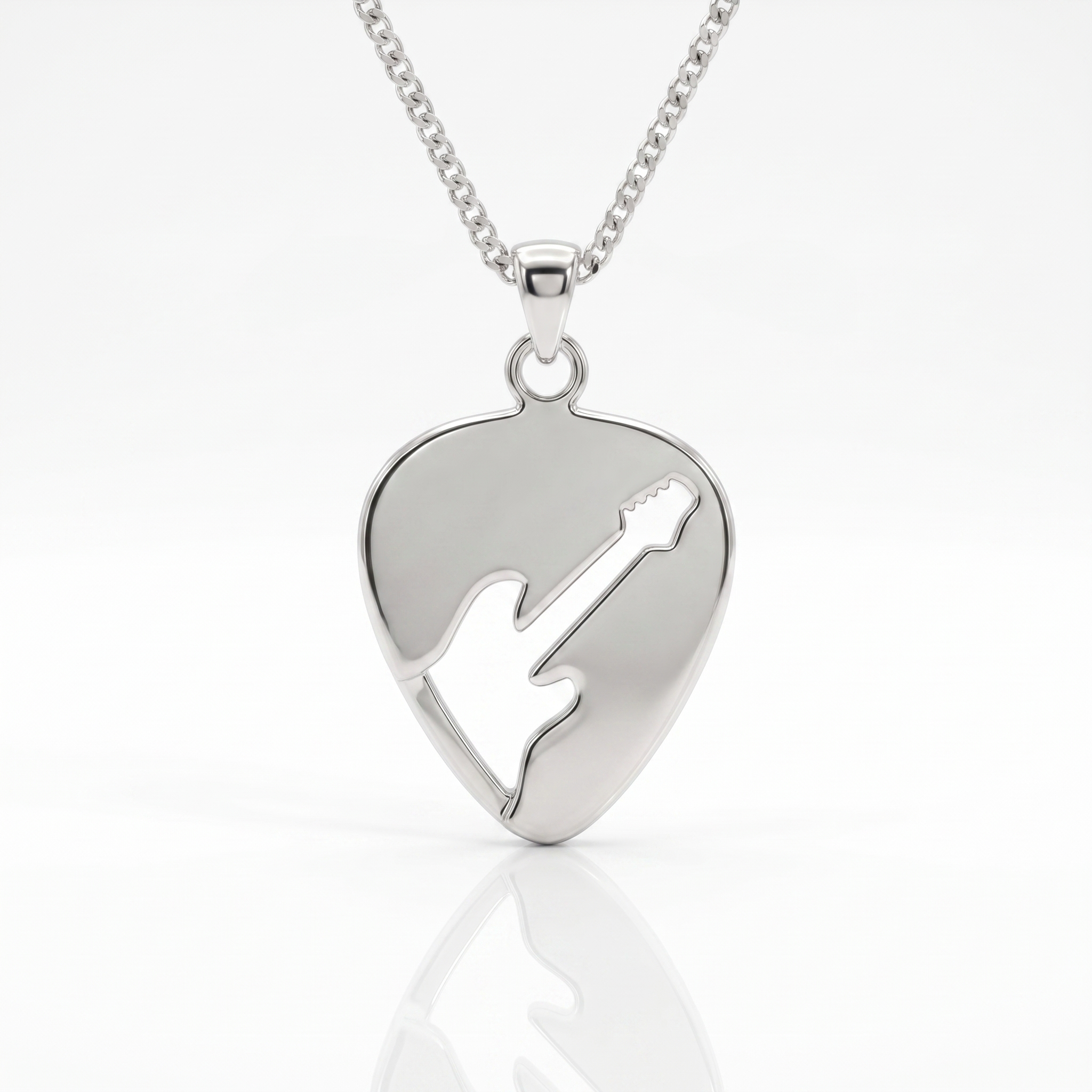 Electric Guitar cut out Guitar Pick Holder Pendant