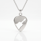 Classic Guitar cut out Guitar Pick Holder Pendant