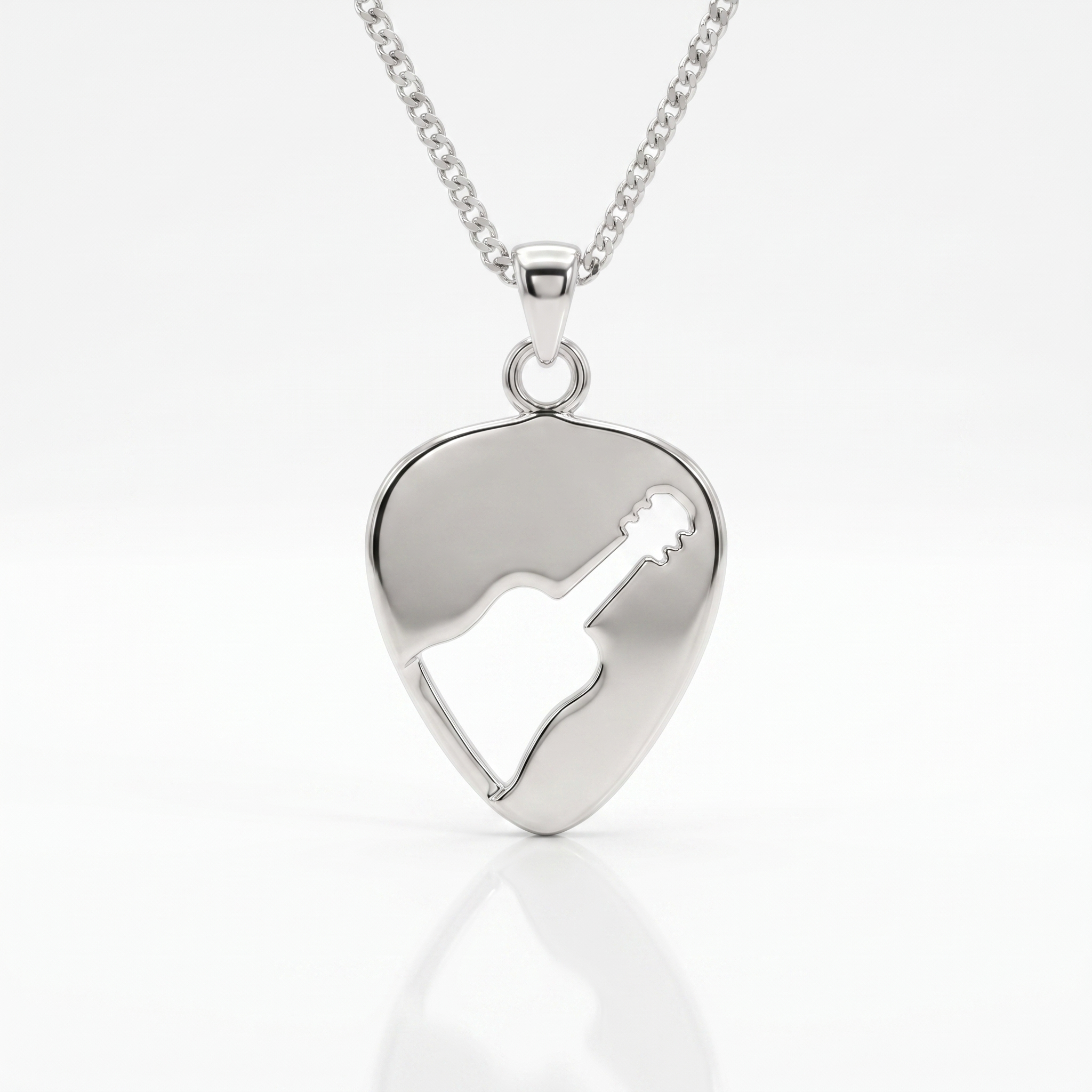 Classic Guitar cut out Guitar Pick Holder Pendant