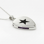 Star Cut-Out Guitar Pick Holder Pendant – Silver