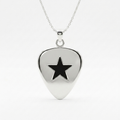 Star Cut-Out Guitar Pick Holder Pendant – Silver